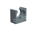 SOPORTE TUBO DN29 GRIS