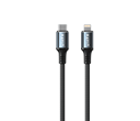 CABLE DE DATOS Y CARGA DE USB-C A LIGHTNING, CARGA RÁPIDA, VELOCIDAD PD60W, 1MT TRENZADO NEGRO