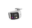CAMARA IP TIPO BALA 8MP LENTE DUAL 2X4MP 2.8MM TIOC DISUASIVA 180° H.265+ IR LED 25M WDR ALARMA AUDIO Y LUZ IP67