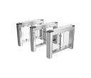 TORNIQUETE DE PASILLO LADO IZQUIERDO 304 STAINLESS 4 DETECTORES IR ALARMA SONORA Y LUMINOSA BRAZO ACRILICO ANCHO DE PASO 600 MM, MCBF 3 MILLONES, 20-70 PERSONASXMIN