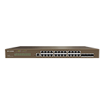 SWITCH ETHERNET CAPA 3 24 PUERTOS GIGABIT + 4 PUERTOS GIGABIT SFP, PROTECCION 6KV PARA MONTAJE EN RACK 19"