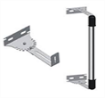 SOPORTE DE ACERO INOXIDABLE ESPECIAL CON ROTACION PARA BARRERAS PERIMETRALES SERIE ABI DE 2 HACES
