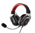 AURICULARES GAMER CON CABLE, CONECTOR DE 3.5 MM, MICROFONO DESMONTABLE HD, COLOR NEGRO-OCRE