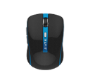 MOUSE INALAMBRICO ERGONOMICO, INTERFAZ DONGLE USB NEGRO- AZUL 6 BOTONES
