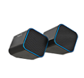 PARLANTE CON PUERTO USB 2.0 PARA PC, COMPATIBLE CON MP3, TELEVISOR, CD, NEGRO-AZUL POTENCIA 3W (RMS)