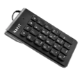 TECLADO NUMERICO CABLEADO USB, 23 TECLAS, COLOR NEGRO