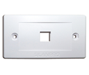 FACEPLATE SUPERFICIAL BLANCA ORIENTACIÓN HORIZONTAL DE 1 PUERTO NO INCLUYE MÓDULOS