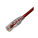 PATCH CORD CAT6 ULTRADELGADO MULTIFILAR SIN BLINDAR PARA CENTRO DE DATOS 26AWG CHAQUETA CM ROJA 1M