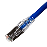 PATCH CORD ULTRADELGADO CAT6A BLINDADO S/FTP PARA CENTRO DE DATOS COLOR AZUL CHAQUETA LSZH 3M