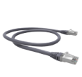 PATCH CORD ULTRADELGADO CAT6A BLINDADO S/FTP PARA CENTRO DE DATOS COLOR GRIS CHAQUETA LSZH 1M