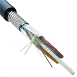 CABLE FO CON 6 FIBRAS MULTIMODO OM4 EN TUBO RELLENO DE GEL CHAQUETA PE CON CINTA DE ACERO CORRUGADO