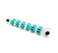 PANEL DE ADAPTADORES CON 6 PIEZAS (12 NÚCLEOS) DUPLEX LC PC OM3-OM4 COLOR AQUA