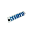 PANEL ADAPTADOR UNIFIBERT PARA ODF METALICO 6 ADAPTADORES CUADRUPLEX LC MONOMODO AZUL (24 HILOS)
