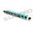 MÓDULO DE ADAPTADORES CON 8 PIEZAS (8 NÚCLEOS) SIMPLEX SC PC MULTIMODO OM3/OM4 COLOR AQUA