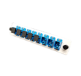 MÓDULO DE ADAPTADORES CON 8 PIEZAS (8 NÚCLEOS) SIMPLEX SC UPC MONOMODO COLOR AZUL