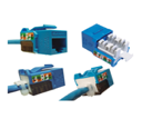 JACK CAT 6A RJ45 X-CLASS CON IDC DE 90° COLOR AZUL NO BLINDADOS CERTIFICADO UL