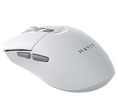 MOUSE INALAMBRICO ERGONOMICO USB, MODO DUAL 2.4GHZ, COLOR BLANCO-GRIS