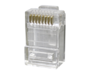 CONECTOR RJ45 CAT 6 SIN BLINDAJE DE UNA SOLA PIEZA PARA CONDUCTORES SÓLIDOS AWG 23-26 PAQX100