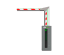 BARRERA VEHICULAR ALTO RENDIMIENTO BRAZO ARTICULADO 3MT CON LED DETECTOR MASA-LAZO SENTIDO DERECHO