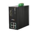SWITCH INDUSTRIAL POE 30W POR PUERTO 120W POTENCIA TOTAL, CON ENLACE ASCENDENTE DE FIBRA 4 PUERTOS DE 10/100/1000 BASE-T Y 2 PUERTOS DE 1000 BASE X SFP, PROTECCION 6KV -40°C - 75°C