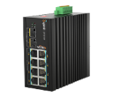 SWITCH INDUSTRIAL POE 30W POR PUERTO 240W POTENCIA TOTAL 8 PUERTOS DE 10/100/1000 BASE-T Y 2 PUERTOS DE 1000 BASE X SFP, PROTECCION 6KV -40°C - 75°C