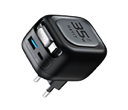 CARGADOR DE VIAJE CARGA RÁPIDA DE 35W UC250 CON CABLE EXTENSIBLE Y CARGADOR PARA RELOJ, NEGRO-GRIS