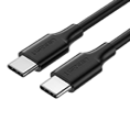 ** Existencia Única ** CABLE DE DATOS Y CARGA USB C V2.0 MACHO MACHO 3A 60W COLOR NEGRO 1 METRO