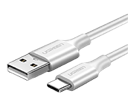 CABLE USB A 2.0 A USB-C, VELOCIDAD HASTA 480MBPS, DE 1 METRO, COLOR BLANCO