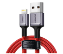 CABLE DE DATOS Y CARGA USB-A A LIGHTNING 2.4A COLOR ROJO 1 METRO