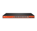 SWITCH CAPA 2+, 24 RJ45 GE POE, 2 SFP GE POE AF/AT, CLOUD VLAN Y POE, ADMINISTRACION WEB, CLI, SNMP, RMON, DETECCION ONVIF